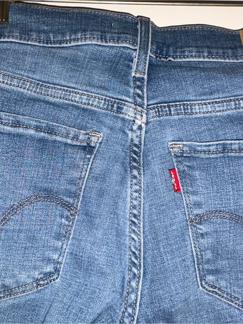 Levi's 314 Shaping Straight Leg Jeans in Mid Blue Denim